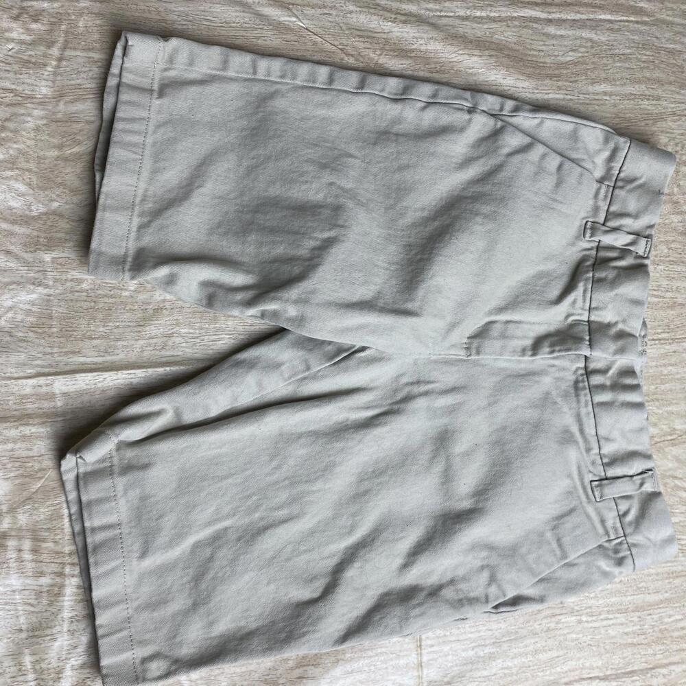 Chaps Girls Khaki School Uniform Shorts Kid Long Shorts Adjustable Waist Size 10